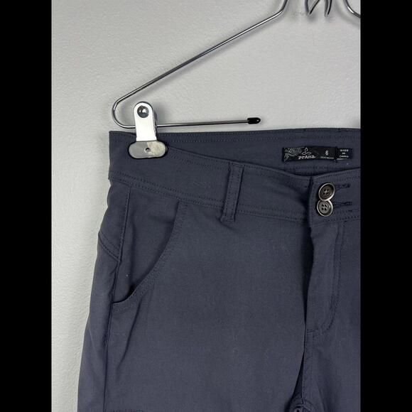 PrAna Pants Womens 6 Skinny Stretch Lightweight Mid Rise Hiking Gray - Picture 3 of 8